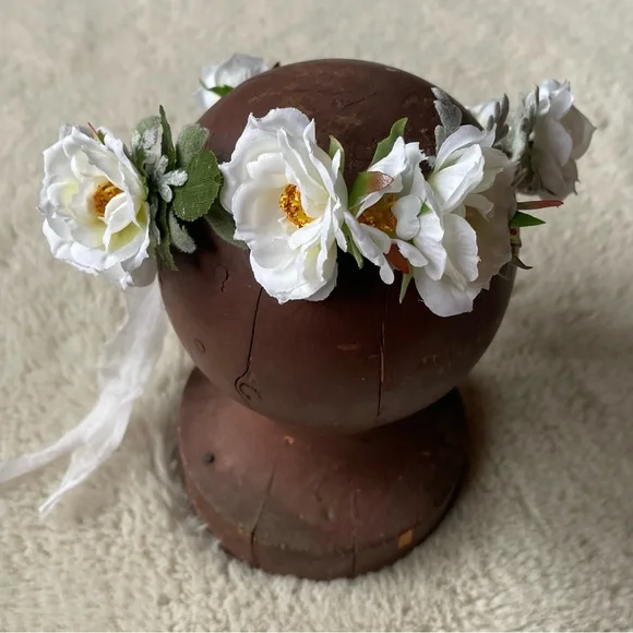 White Rose Flower Crown